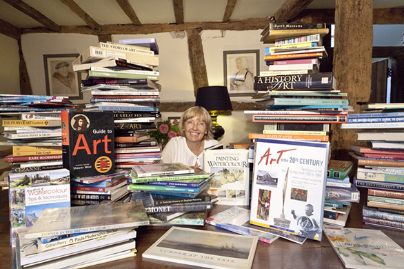 Art library in our studios in Herefordshire
